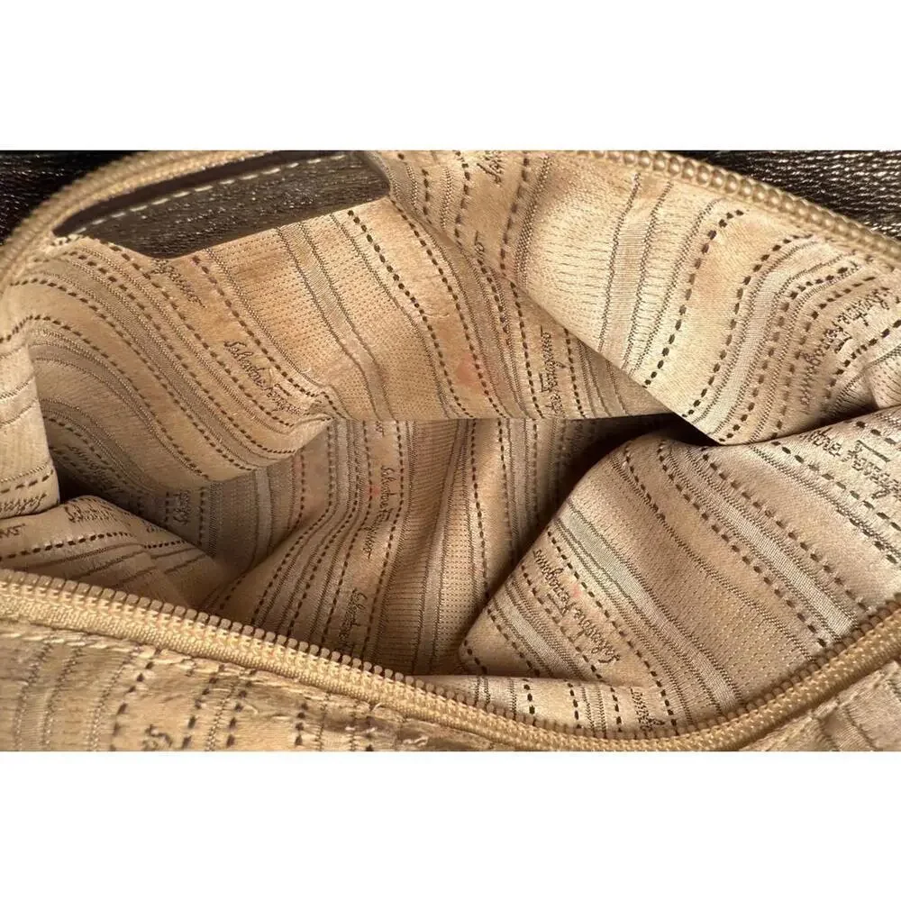 Salvatore Ferragamo Metallic Leather Gancini Tote